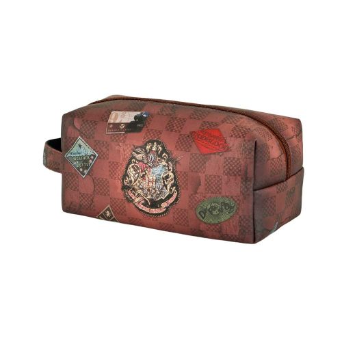 HARRY POTTER FAUX LEATHER TOILETRY BAG - 27cm X 13cm X 13cm