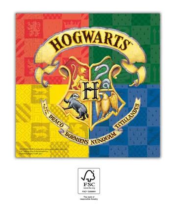20pcs 2-ply paper napkin 33x33cm HARRY POTTER HOGWARTS HOUSES