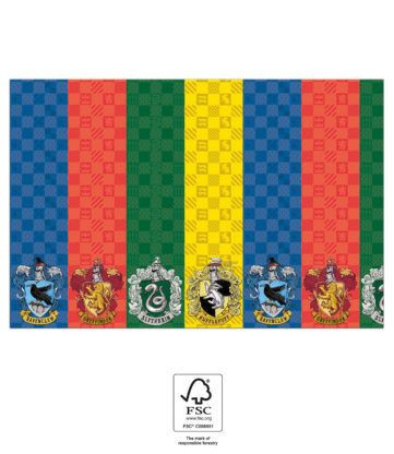 1pc Paper Tablecloth 120x180cm HARRY POTTER HOGWARTS HOUSES