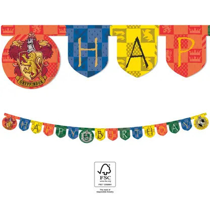 1pc Happy Birthday sign HARRY POTTER HOGWARTS HOUSES