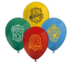 8 printed latex balloon HARRY POTTER HOGWARTS HOUSES