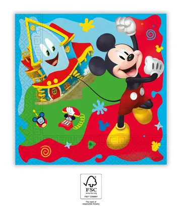 20 2-ply paper napkin 33x33cm MICKEY ROCK THE HOUSE