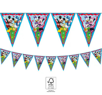 1 Paper Triangle flag banner MICKEY ROCK THE HOUSE