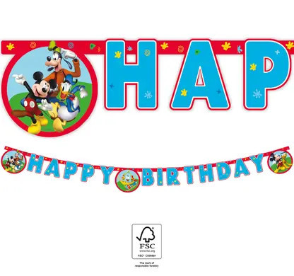 1 Happy Birthday sign MICKEY ROCK THE HOUSE