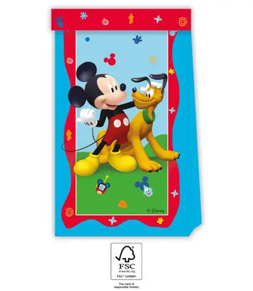 4 paper party bag MICKEY ROCK THE HOUSE