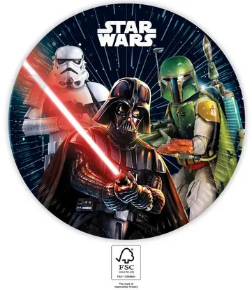 8pcs paper plate 23cm STAR WARS GALAXY