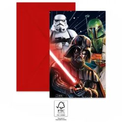 6pcs Birthday invitation and envelope STAR WARS GALAXY