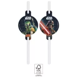 4pcs Paper Straw STAR WARS GALAXY