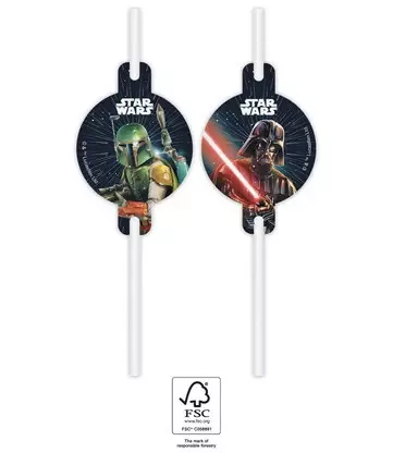 4pcs Paper Straw STAR WARS GALAXY