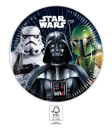8pcs 20 cm paper plate STAR WARS GALAXY