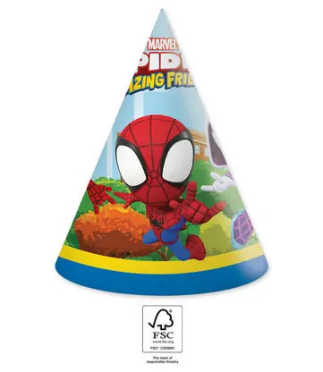6pcs cap SPIDEY AND HIS AMAZING FRIENDS MARVEL