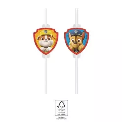 4pcs Paw Patrol Paper Straw