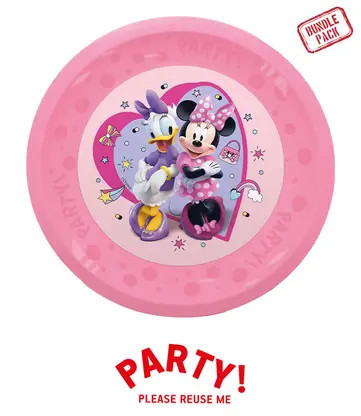 4pcs reusable party plate 21cm MINNIE JUNIOR DISNEY