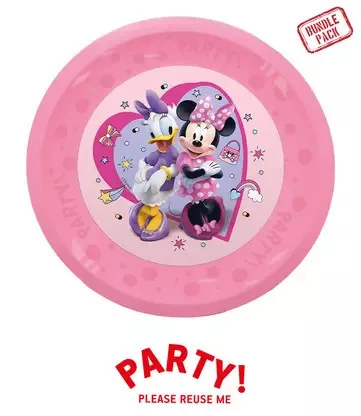 4pcs reusable party plate 21cm MINNIE JUNIOR DISNEY