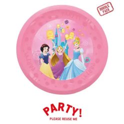 4 pcs reusable party plate 21 cm DISNEY PRINCESSES