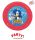 4-piece reusable party plate 21cm SONIC