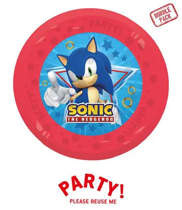 4-piece reusable party plate 21cm SONIC