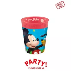 4 reusable party cup 250 ml MICKEY ROCK THE HOUSE