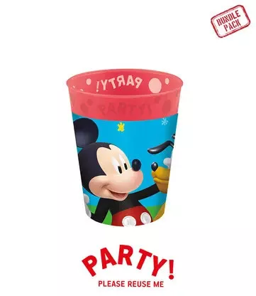 4 reusable party cup 250 ml MICKEY ROCK THE HOUSE