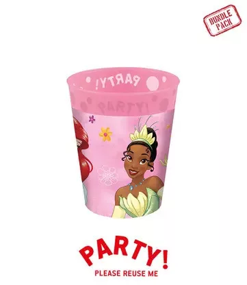 4 pcs reusable party cup 250 ml DISNEY PRINCESS