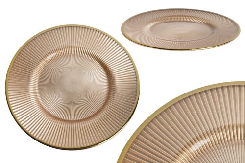 Ribbed gold plate 21*1.3
