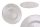 Ribbed white plate 21*1.3
