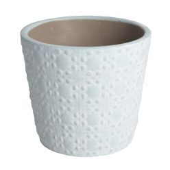 CEM.CAS.CIRCLE FLOWER POTURK14*12