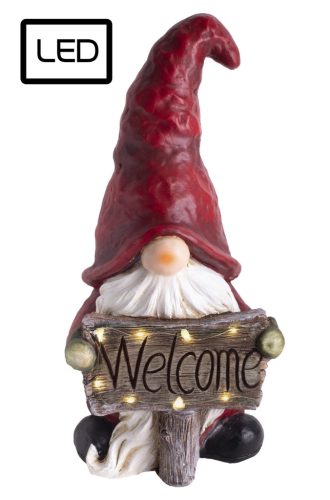 OUTDOOR GNOME+WELCOME SIGN+LED 47