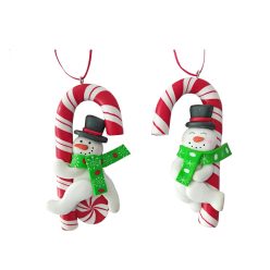 CLAY LD.SNOWMAN+STICK2S5*10