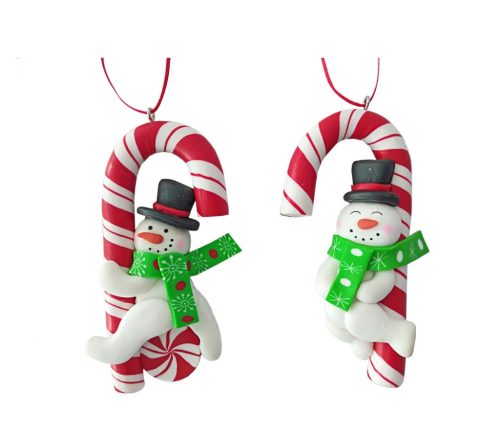 CLAY LD.SNOWMAN+STICK2S5*10