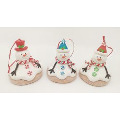 CLAY LD.SNOWMAN 3S 7*7*9
