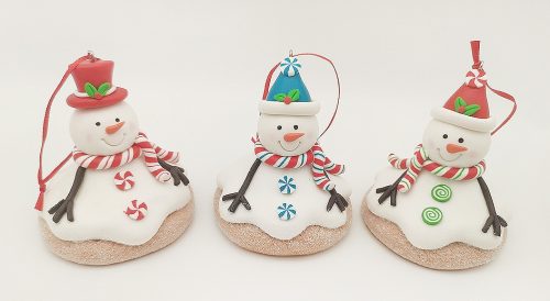 CLAY LD.SNOWMAN 3S 7*7*9