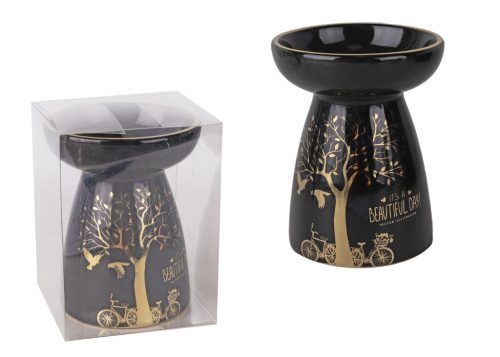 K.OLAJM.CANDLE DECOR WOOD BLACK 12