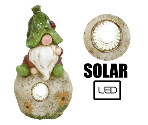 K.DWARF CUBE ON STONE SOLAR+LED 22
