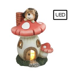 K.MUSHROOM HOUSE+HEDGEHOG LED 15.2