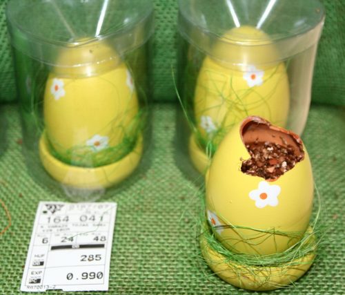 K.DECOR EGG YELLOW+FLOWER 10CM