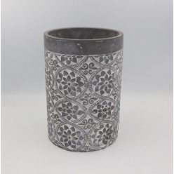 WET.VASE GRAY FLOWER 14*18