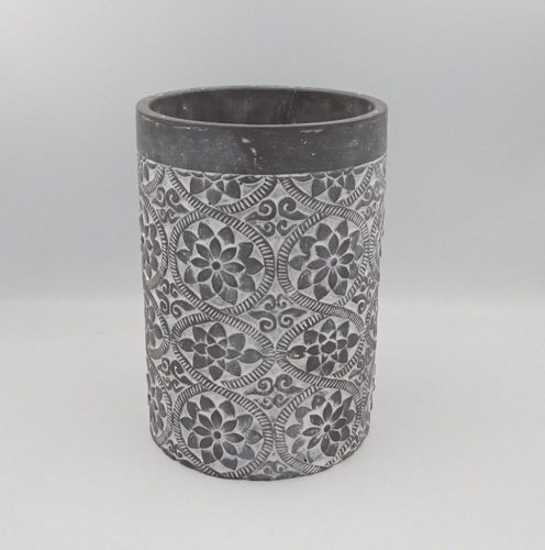 WET.VASE GRAY FLOWER 14*18