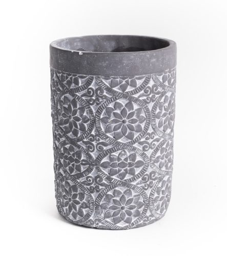 WET.VASE GRAY FLOWER 16*23