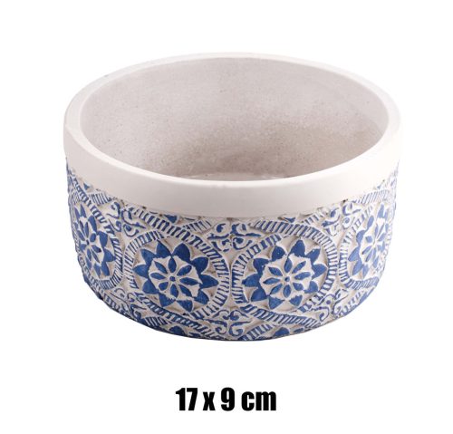 WET.BASKET.PLATE BLUE FLOWER 17*9