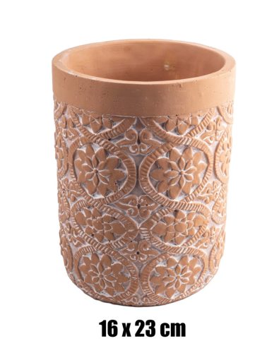 WET.VASE TERRACOTTA FLOWER 16*23