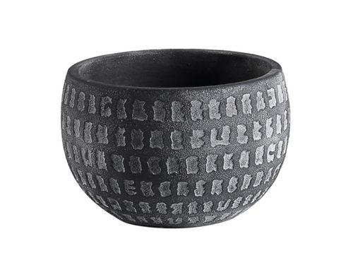 B.POT CIRCLE CONCAVE GRAY 15*13