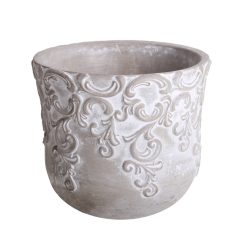 WET.BASKET.POT INDENTED GRAY 18*15
