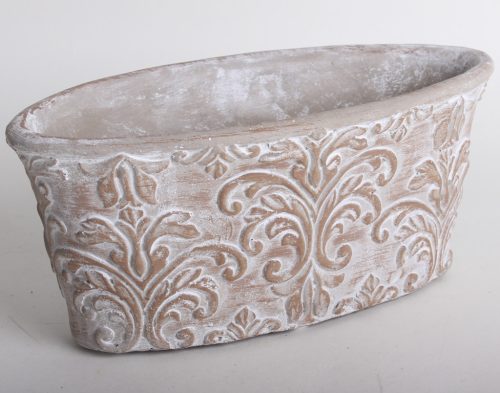 WET.BASKET.POT BAROQUE BROWN23*11