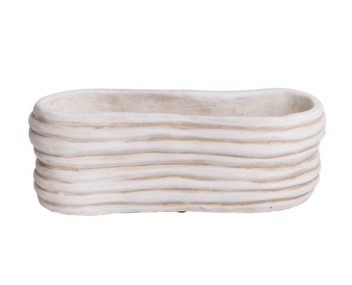 WET.BASKET.OVAL CURVED WHITE26*10*9