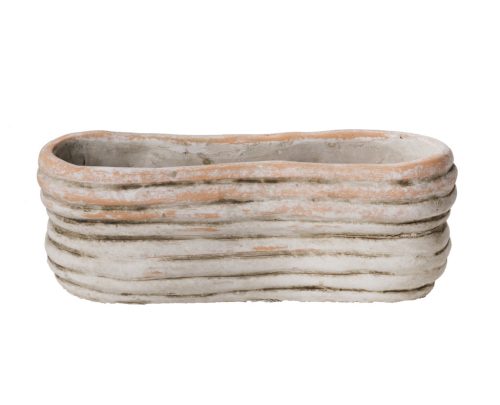 WET.BASKET.OVAL CURVED TE/WHITE19*7