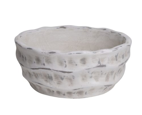 WET.BASKET.PLATE WAVE WHITE MOS20*9