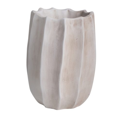 WET.VASE BORDER WHITE MOS13*17