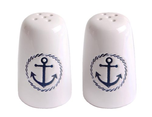 K.SALT/PEPPER SET ANCHOR WHITE 8