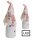 PORCELAIN LED SNOWMAN+DR.CHRISTMAS RED/WHITE23.5